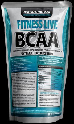 Амінокислота Fitness Live BCAA 500 г Без смаку 1059999153 фото