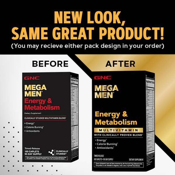 Вітаміни GNC Mega Men Energy & Metabolism 180 таблеток (4384302552) 1437159683 фото