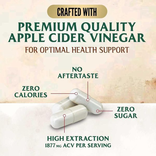 Домішка преміумкласу підтримка травлення імунітету суглобів Nature's Nutrition Apple Cider Vinegar 120 капсул 2869680579 фото