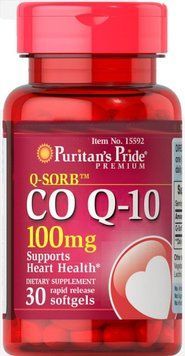 Витамины Puritan's Pride Q-SORB Co Q-10 100 mg 30 капсул (4384301400) 1060001225 фото