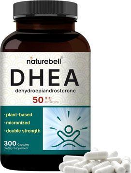 Добавка премиум-класса поддерживает уровень энергии обмен веществ NatureBell DHEA 50mg 300 капсул 2432686788 фото