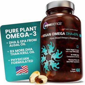 Добавка премиум-класса Омега-3 на растительной основе OmniBiotics Vegan Omega 3 DHA EPA 60 капсул 3041336361 фото