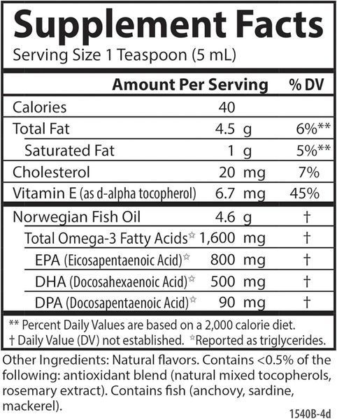 Carlson Labs The Very Finest Fish Oil 200 мл (4384304175) 1589283470 фото
