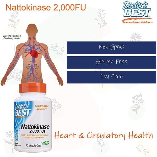 Doctor's Best Nattokinase 2,000 FUs 90 капсул (4384303722) 1472632051 фото