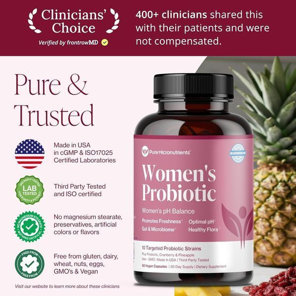 Домішка преміумкласу для жіночого здоров'я Pure Micronutrients Women Probiotics 60 капсул 2905943444 фото