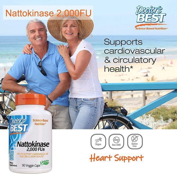 Doctor's Best Nattokinase 2,000 FUs 90 капсул (4384303722) 1472632051 фото