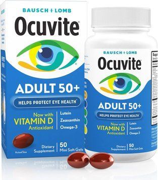 Мультивітаміни для очей преміумкласу Bausch & Lomb Ocuvite Adult 50+ 50 капсул 2355863135 фото