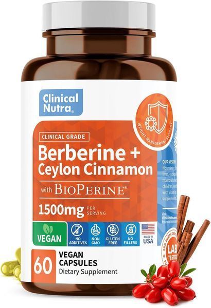 Преміальна суміш берберину Clinical Nutra Berberine Plus 60 капсул 2118357557 фото