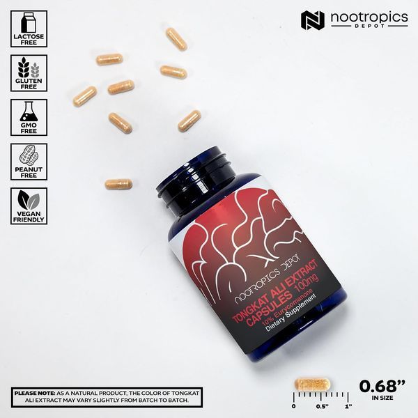 Добавка преміум-класу підвищення життєвого тонусу Nootropics Depot Tongkat Ali Extract 10% 60 капсул 438195387331 фото