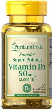 Вітаміни Puritan's Pride Vitamin D3 50 mcg (2000 IU) 100 капсул (4384301691) 1060003029 фото