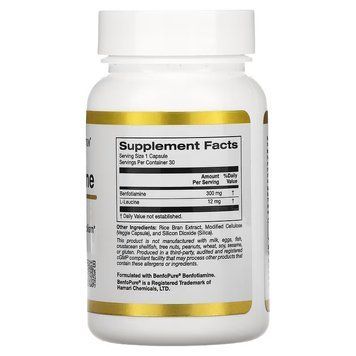Витамины California Gold Nutrition Benfotiamine 30 капсул (4384304533) 1684742209 фото