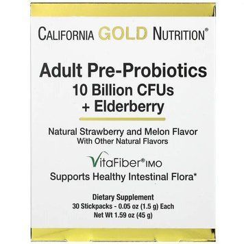 California Gold Nutrition Adult's Pre-Probiotic 30 пакетов (4384304279) 1684741433 фото