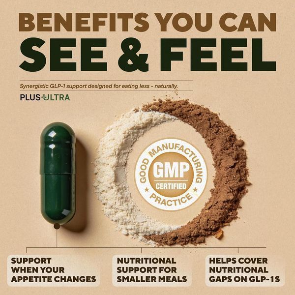 Добавка премиум-класса снижение веса Plus+Ultra GLPLUS+ GLP-1 Symbiotic Support 60 капсул 2966551237 фото