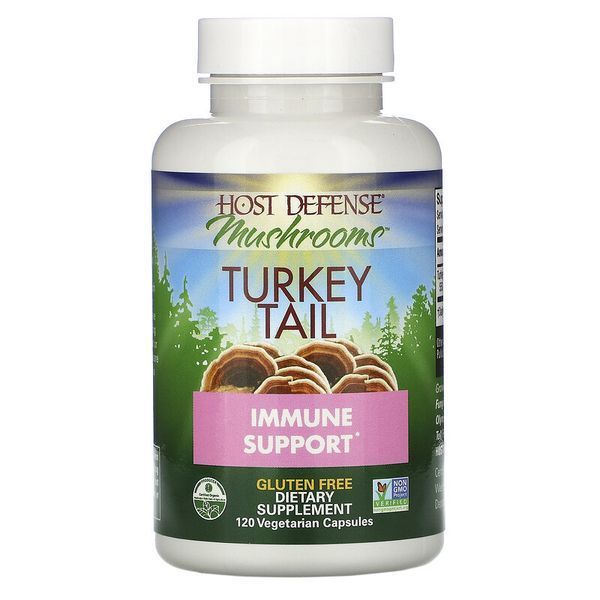 Host Defense Turkey Tail Mushrooms Immune Support 120 капсул (4384303978) 1546834089 фото