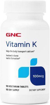 Витамины GNC Vitamin K 180 таблеток (4384303318) 1437160589 фото