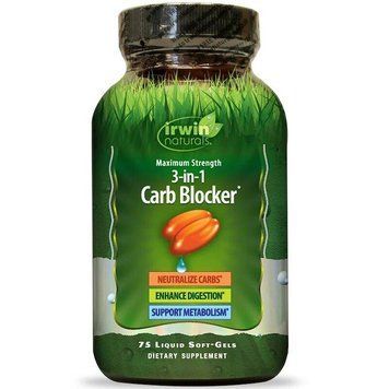Жиросжигатель Irwin Naturals 3-in-1 Carb Blocker 75 капсул (4384303573) 1443115844 фото