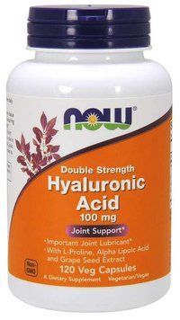 Хондропротектор NOW Hyaluronic Acid, Double Strength 100 mg Veg Capsules 120 капсул (4384301960) 1060004662 фото