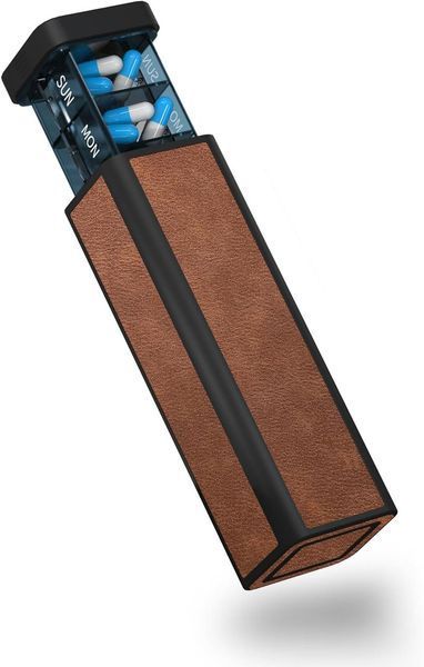 Преміальний контейнер для таблеток Talvolc M Pill Organizer 1 Time a Day Brown 2154576277 фото