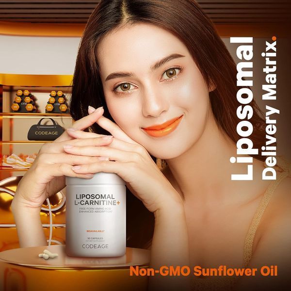 Карнитин в свободной форме липосомальная доставка Codeage Liposomal L-Carnitine 90 капсул 4384305796b фото