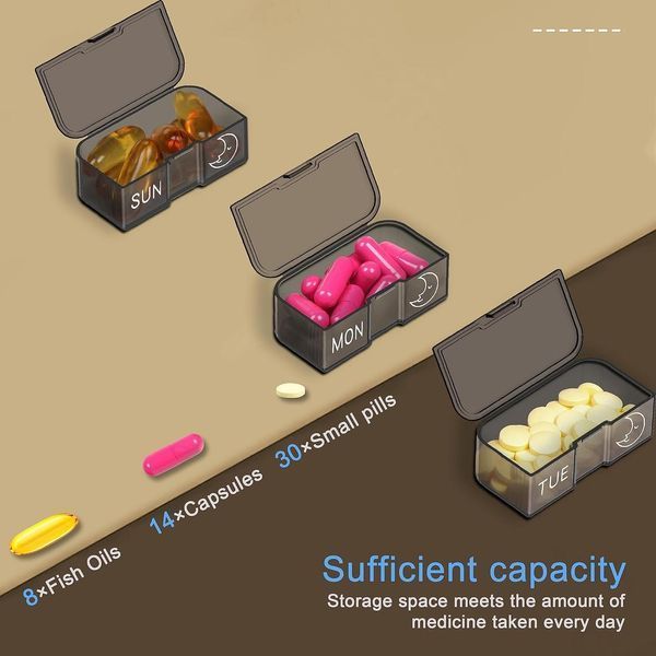 Преміальний контейнер для таблеток Talvolc Pill Organizer Black 2091572710 фото