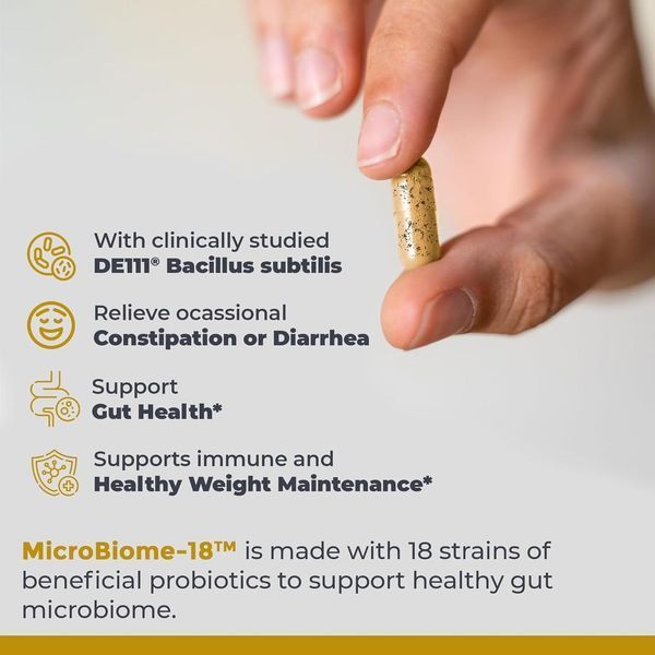 Добавка премиум-класса для здоровья пищеварения Premier Research Labs MicroBiome-18 30 капсул 3069642775 фото