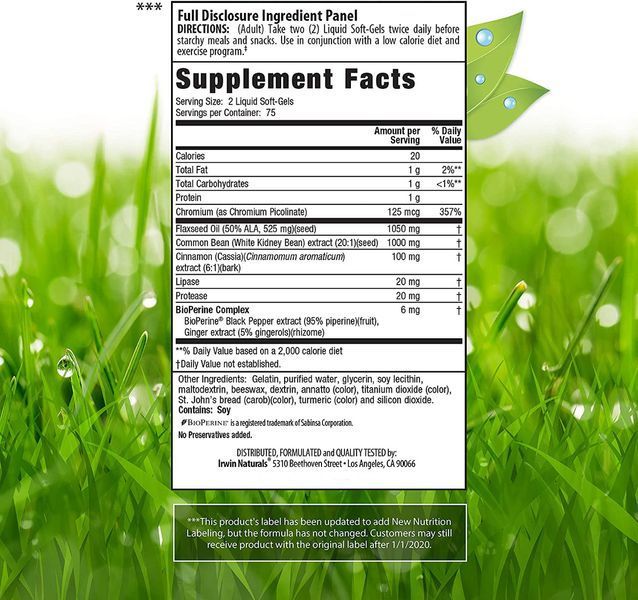 Жиросжигатель Irwin Naturals 3-in-1 Carb Blocker 150 капсул (4384303574) 1443115845 фото