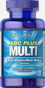Вітаміни Puritan's Pride ABC Plus Multivitamin and Multi-Mineral Formula 100 таблеток (4384302559) 1437159690 фото