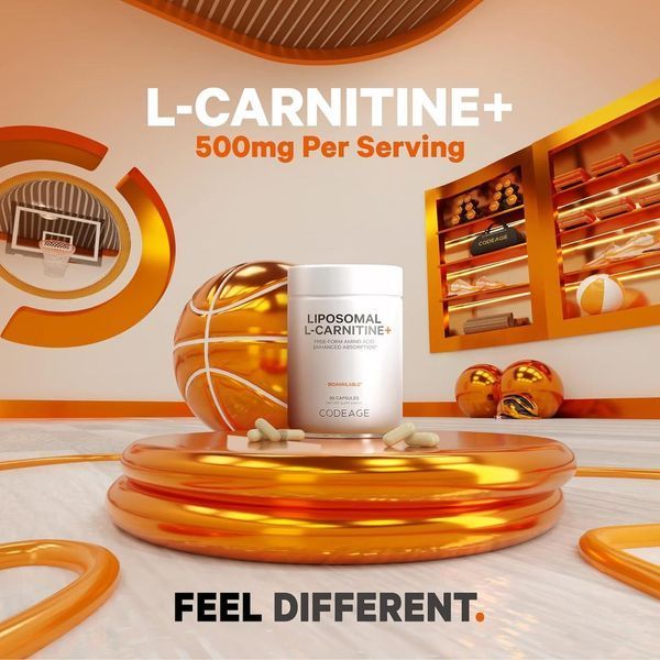 Карнитин в свободной форме липосомальная доставка Codeage Liposomal L-Carnitine 90 капсул 2058331932 фото