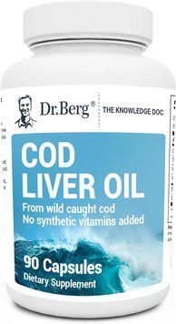 Масло печени трески премиум-класса Dr. Berg's Cod Liver Oil 90 капсул 4384306550 фото