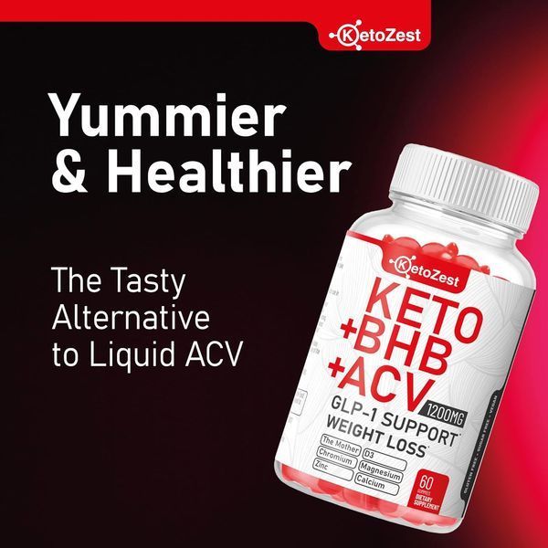 Добавка премиум-класса ускорения метаболических процессов KetoZest Keto ACV BHB GLP-1 Gummies 60 таблеток 4384307969 фото