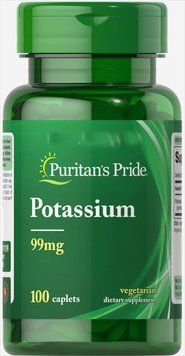 Спеціальний продукт Puritan's Pride Potassium Gluconate 99 mg 100 таблеток (4384301644) 1060002981 фото