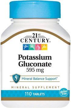 Вітаміни 21st Century Potassium Gluconate 110 таблеток (4384303014) 1437160219 фото