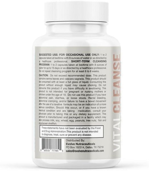 Ускоренное снижение веса премиум-класса Evolve Nutraceuticals Vital Cleanse 30 капсул 2206158510 фото