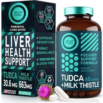 Очищення печінки, жовчного міхура, нирок і кишківника Wild Fuel TUDCA and Milk Thistle 60 капсул 2079829854 фото