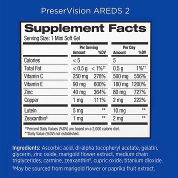 Вітаміни Bausch & Lomb PreserVision AREDS 2 + Multivitamin 100 капсул 1931072980 фото