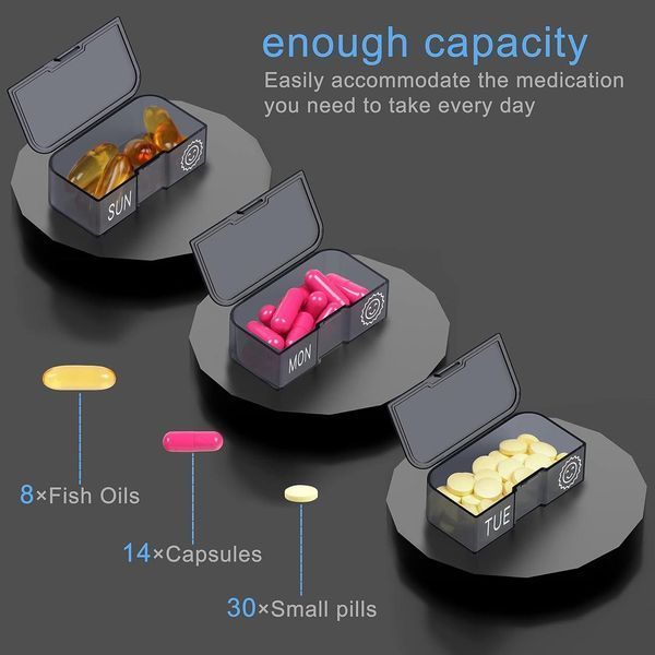 Премиальный контейнер для таблеток Talvolc Pill Organizer Red and Blue 2091572715 фото