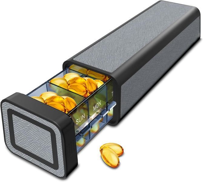 Преміальний контейнер для таблеток Vguoorg Daily Pill Box 7 Day Silver 2156978977 фото