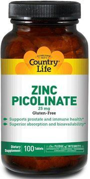 Вітаміни Country Life Zinc Picolinate 100 таблеток (4384303017) 1437160222 фото