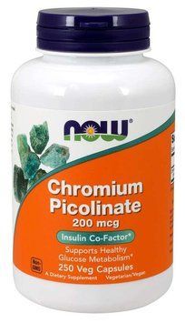 Спеціальний продукт NOW Chromium Picolinate 200 mcg Veg Capsules 250 капсул (4384302614) 1437159779 фото