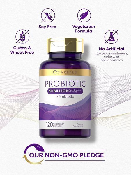 Добавка премиум-класса пробиотики с пребиотиками Carlyle Probiotics with Prebiotics 120 капсул 2572503992 фото