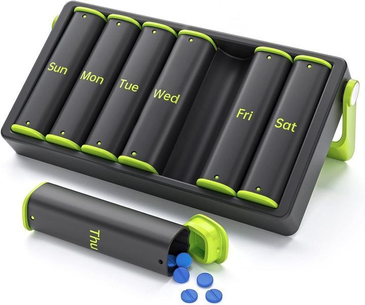 Преміальний контейнер для таблеток Koviuu Weekly Pill Organizer Black 2092240371 фото