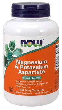 Витамины NOW Magnesium & Potassium Aspartate Veg Capsules 120 капсул (4384302315) 1437159410 фото