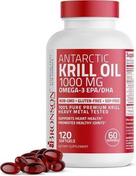 Масло антарктического криля Bronson Antarctic Krill Oil 120 капсул 2058331988 фото