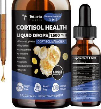 Домішка преміумкласу додає настрій фокусу сон Totaria Cortisol Health Liquid Drops 60 мл 2495143835 фото