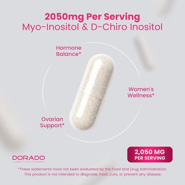 Добавка премиум-класса инозитол Dorado Nutrition Myo-Inositol & D-Chiro Inositol 240 капсул 2999767215 фото