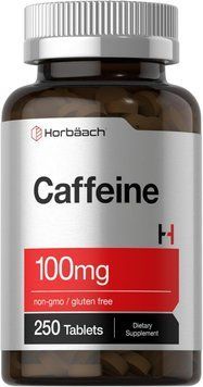 Домішка преміумкласу кофеїн Horb&auml;ach Caffeine 100mg 250 таблеток 2481296089 фото