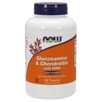 Хондропротектор NOW Glucosamine & Chondroitin with MSM Capsules 180 капсул (4384301026) 1060000080 фото