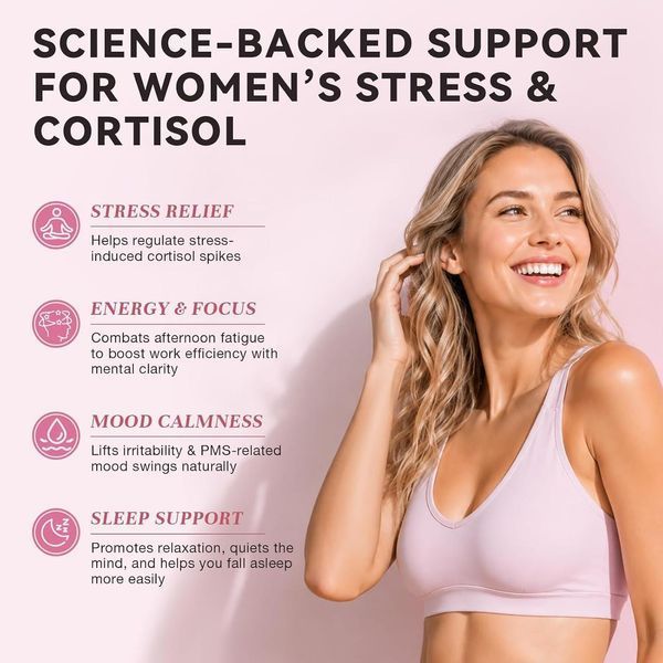 Домішка преміумкласу для гормонального балансу Totaria Women's Cortisol with Hormonal Balance 120 капсул 3152773338 фото