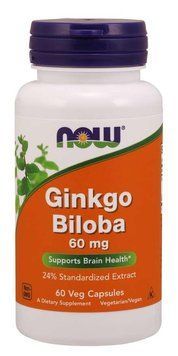Спеціальний продукт NOW Ginkgo Biloba 60 mg Veg Capsules 60 капсул (4384301722) 1060003060 фото