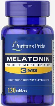 Спеціальний продукт Puritan's Pride Melatonin 3 mg 120 таблеток (4384301609) 1060001425 фото